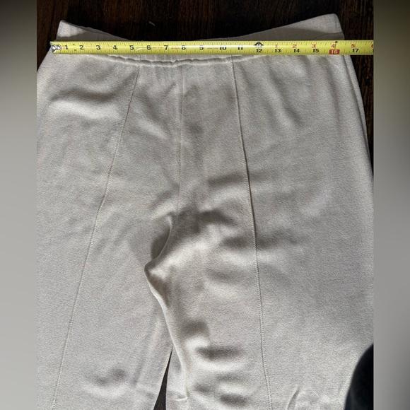 St. John Evening Knit Palazzo Pants in Cream - Picture 7 of 10